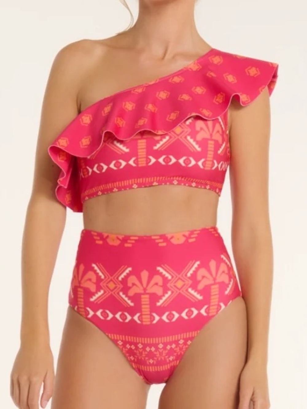 Hermoza Vanessa Reversible High Waist Bikini Bottom Tribal Gone West 6 NWT